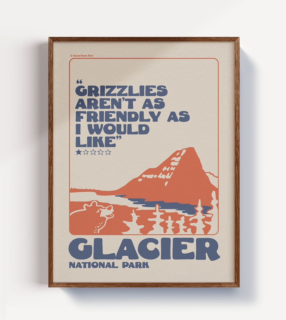 Glacier National Park 1 Star Review Print