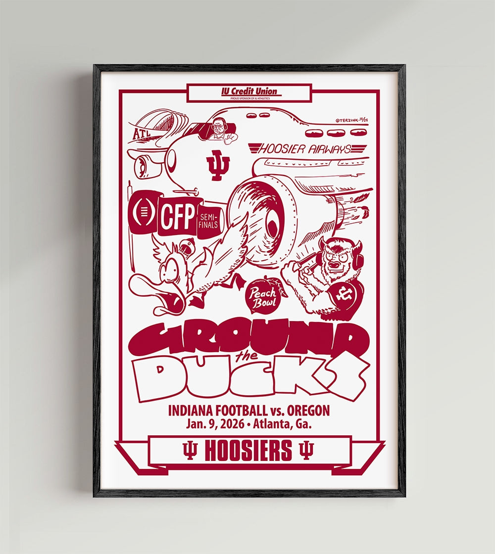 Original Indiana Football Peach Bowl Poster