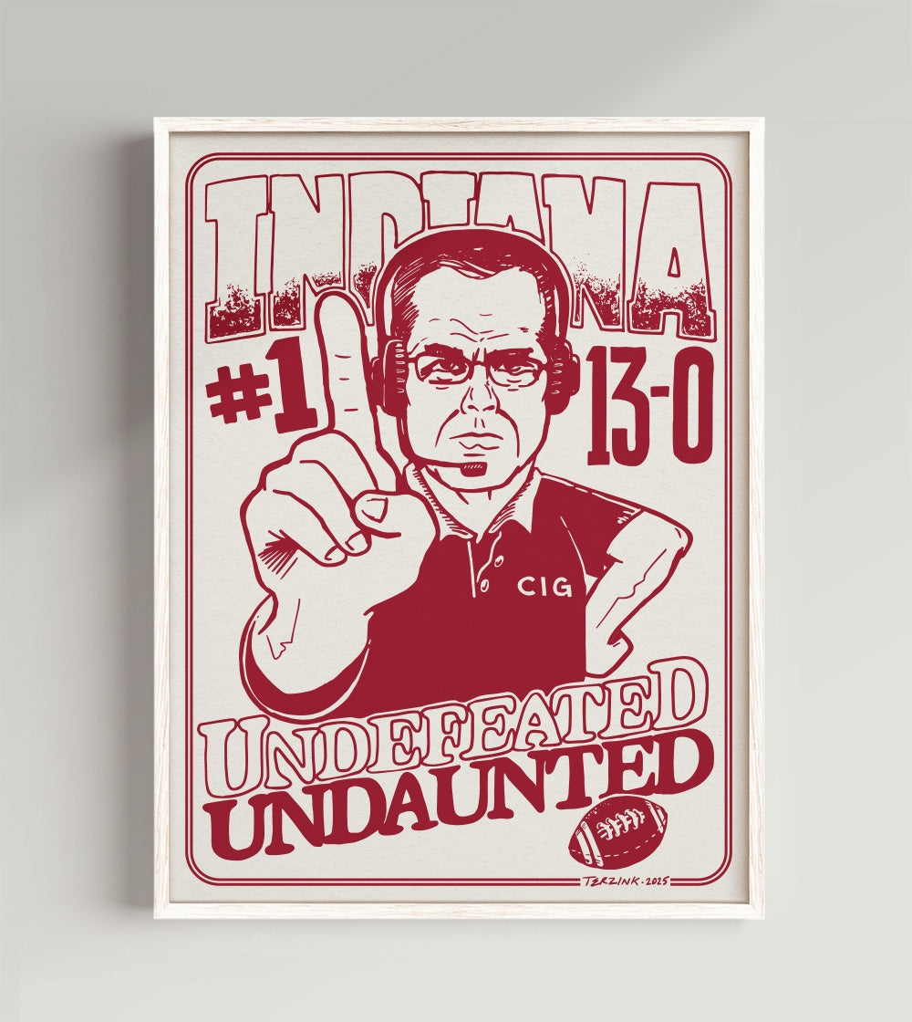 Indiana Football Undefeated Undaunted Print