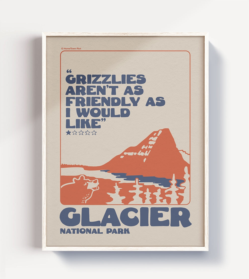 Glacier National Park 1 Star Review Print