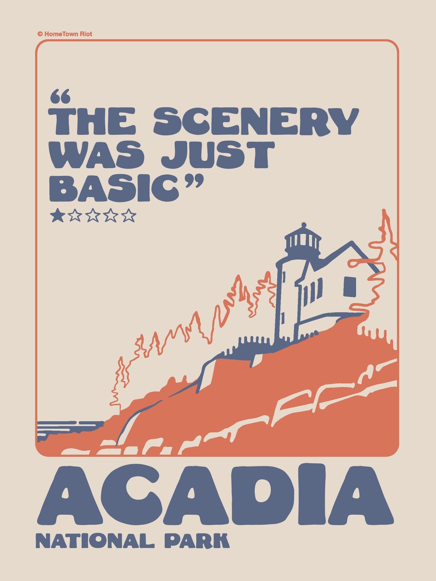 Acadia National Park 1 Star Review Print