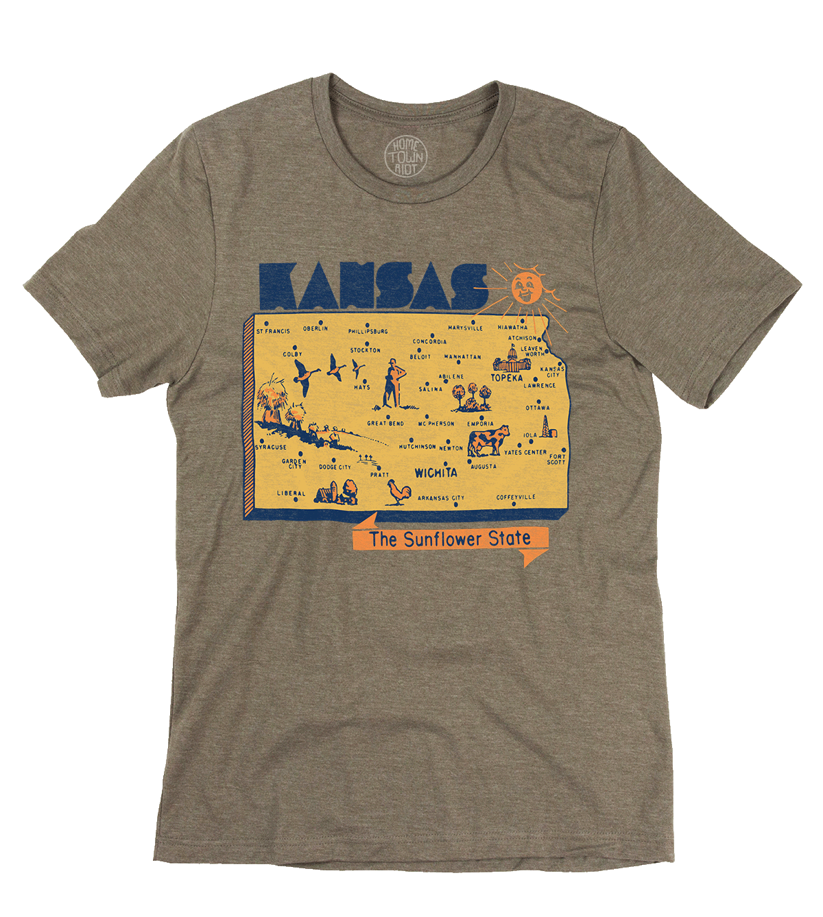 Kansas The Sunflower State Shirt - HomeTownRiot