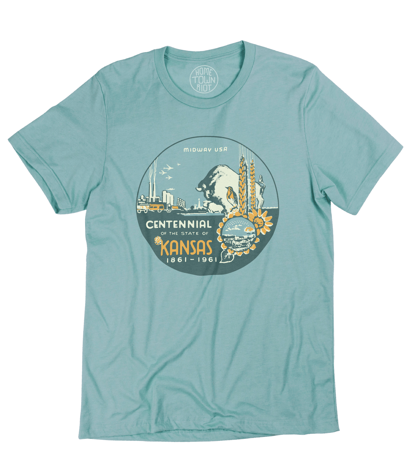 Kansas Vintage 1961 Centennial Shirt - HomeTownRiot