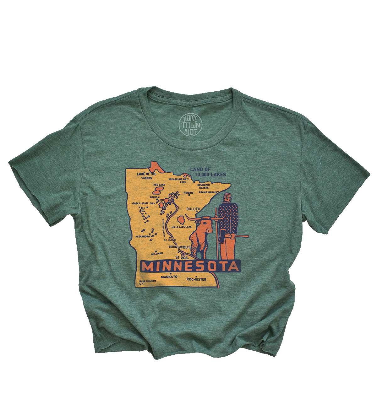 Land of 10,000 Lakes Croptop - HomeTownRiot
