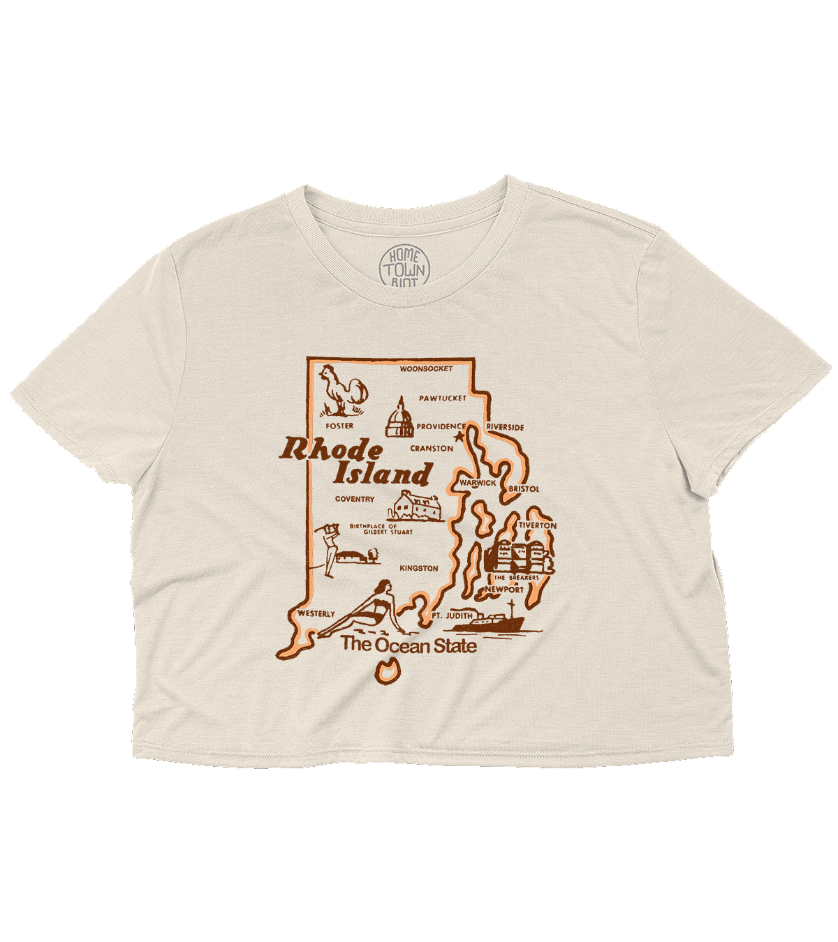 The Ocean State RI Crop Top - HomeTownRiot