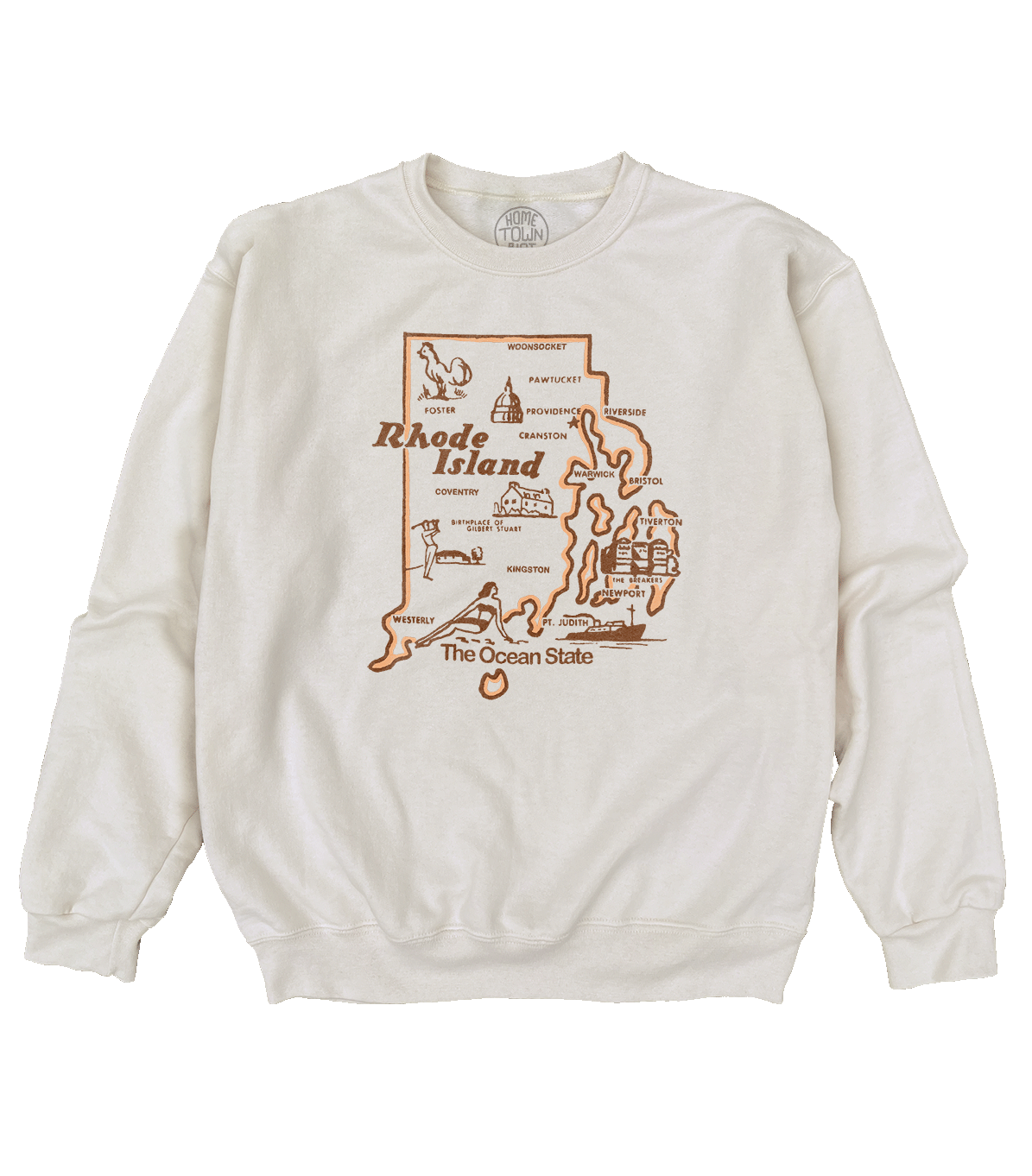 The Ocean State RI Sweatshirt - HomeTownRiot
