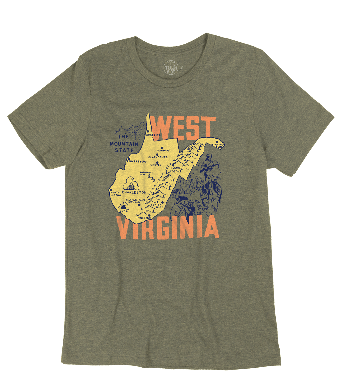 West Virginia the Mountain State Shirt - HomeTownRiot