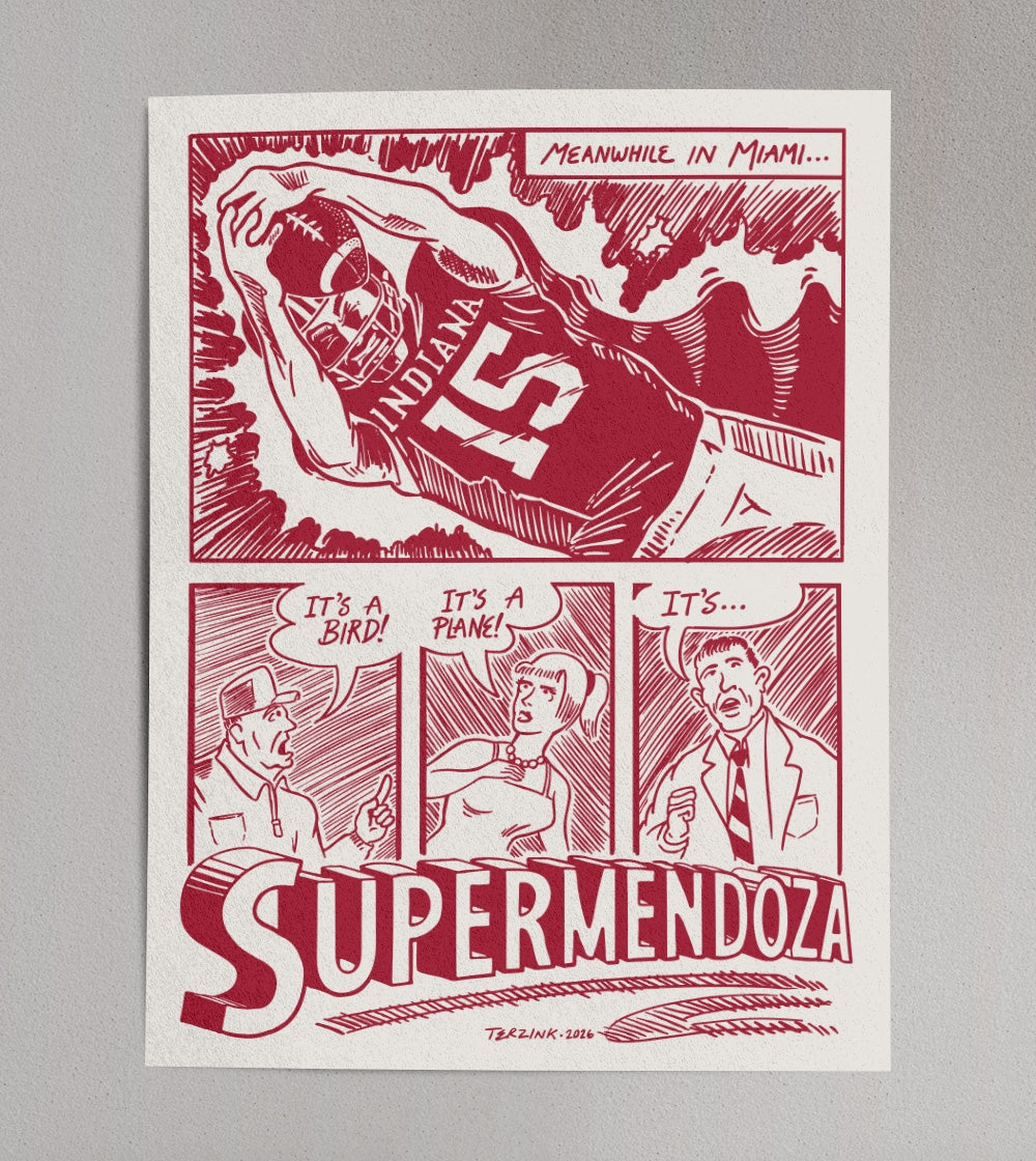 Supermendoza Indiana Football Print