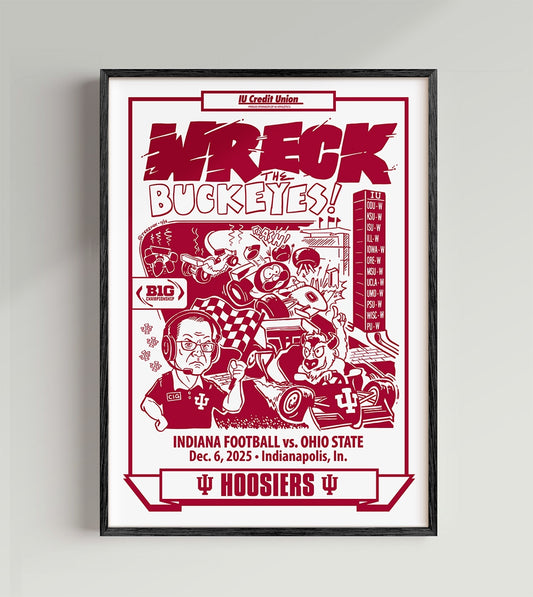 Original Indiana Football BigTen Championship Poster