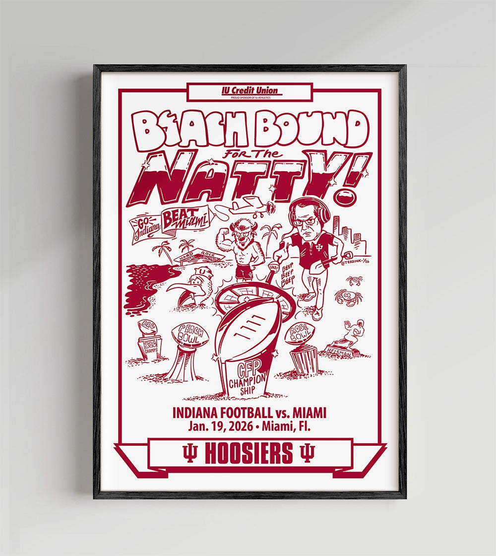 Original Indiana Football Natty Bound Poster