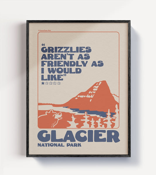 Glacier National Park 1 Star Review Print