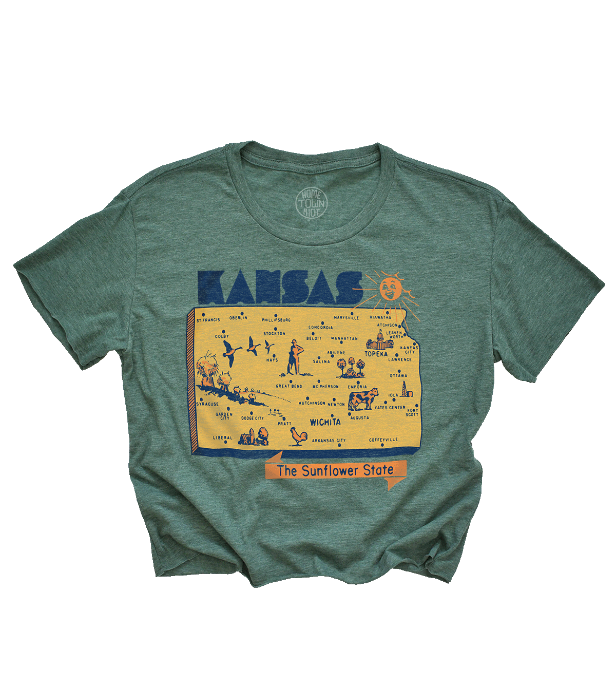 Kansas The Sunflower State Crop Top