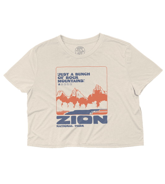 Zion National Park 1 Star Review Crop Top