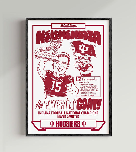 Indiana National Champions The Flippin' Goat Poster