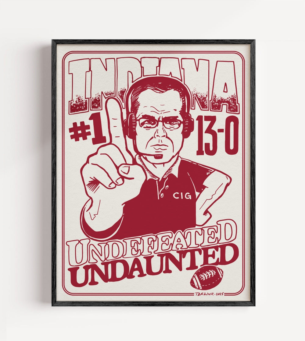 Indiana Football Undefeated Undaunted Print