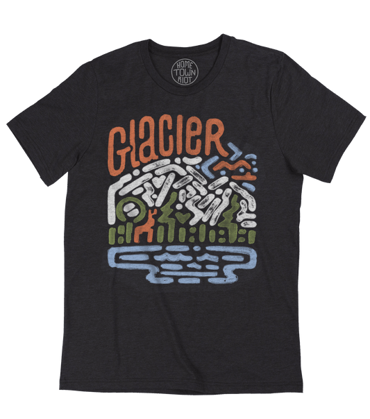 Glacier National Park Mosaic Shirt - HomeTownRiot