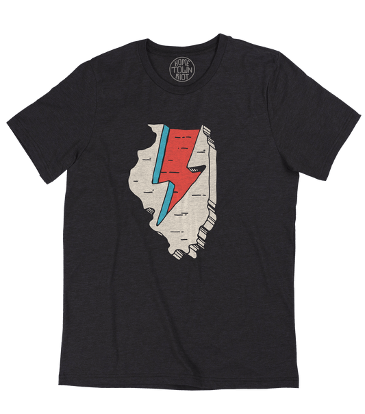 Illinois Bowie Lightning Bolt Shirt - HomeTownRiot