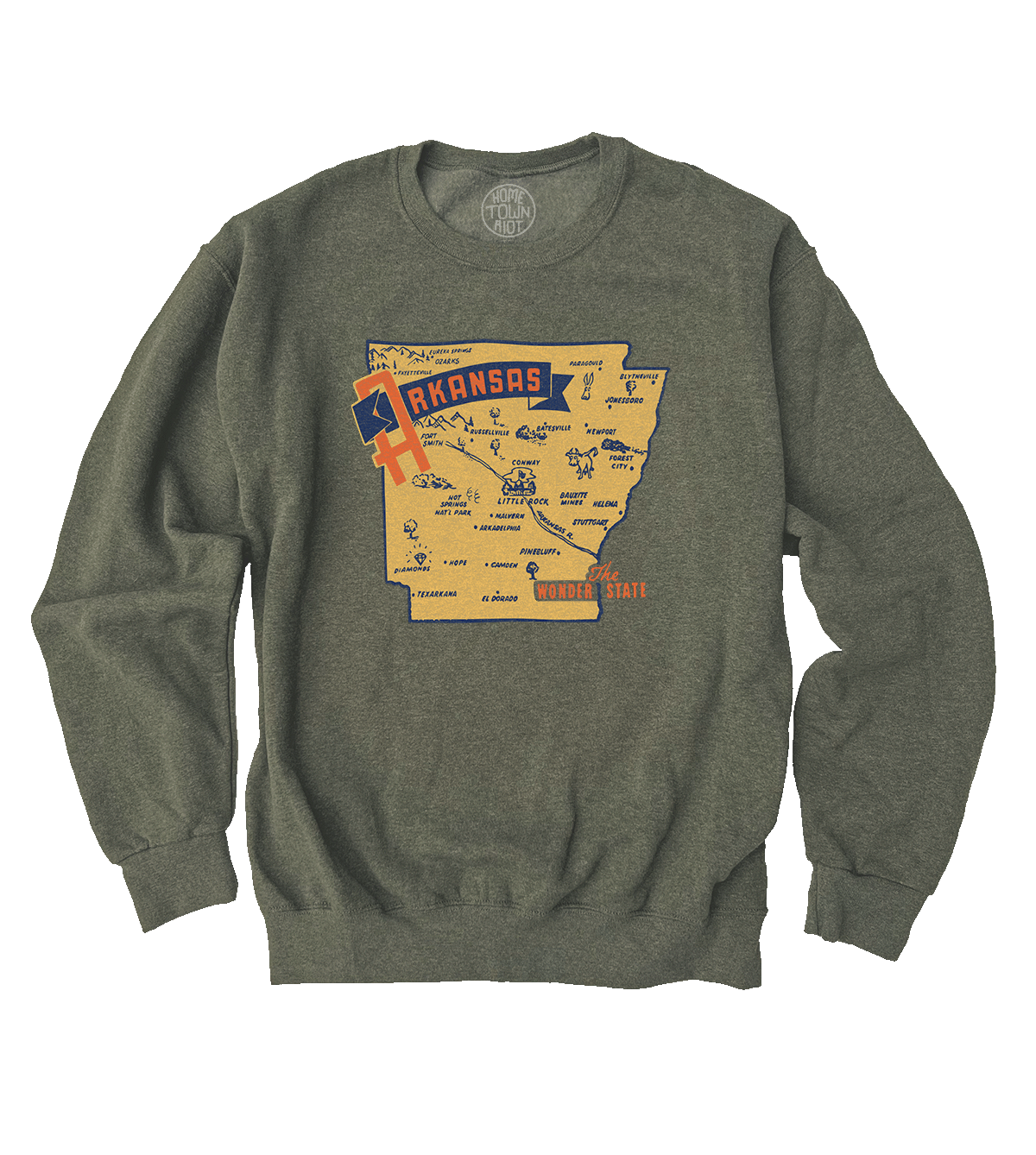 The Wonder State Arkansas Sweatshirt - HomeTownRiot