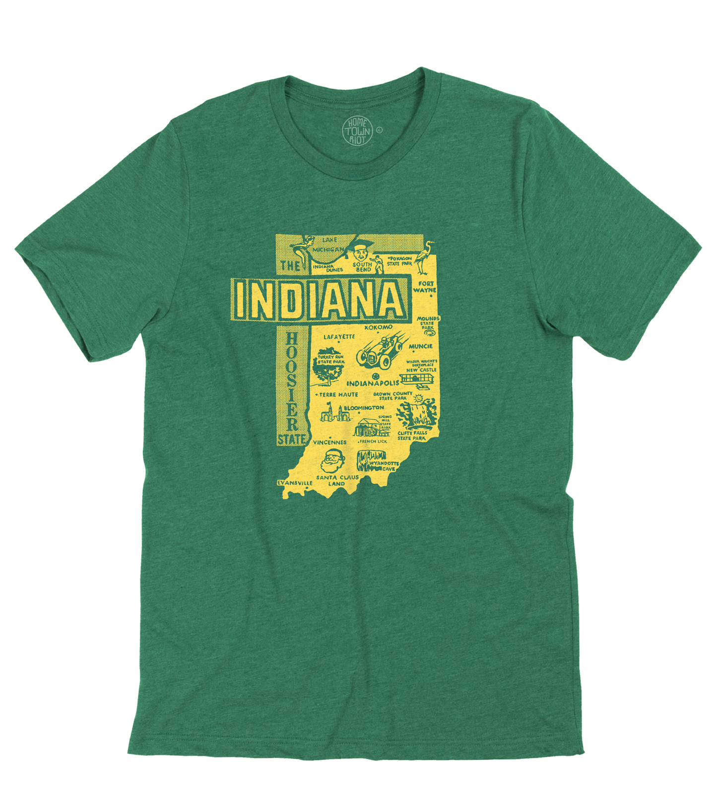 Indiana State Map Shirt - HomeTownRiot