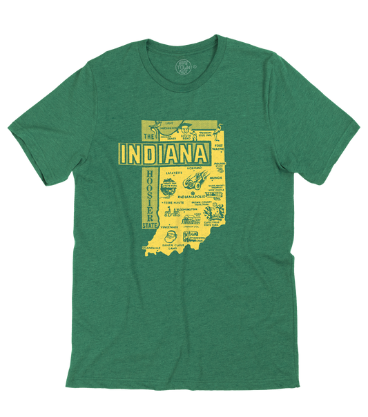 Indiana State Map Shirt - HomeTownRiot