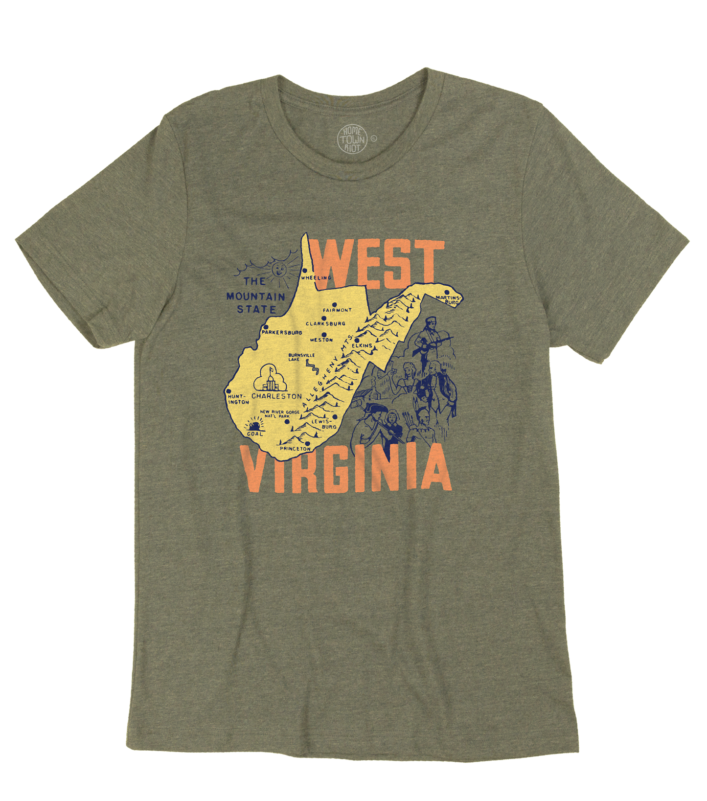 West Virginia the Mountain State Shirt - HomeTownRiot