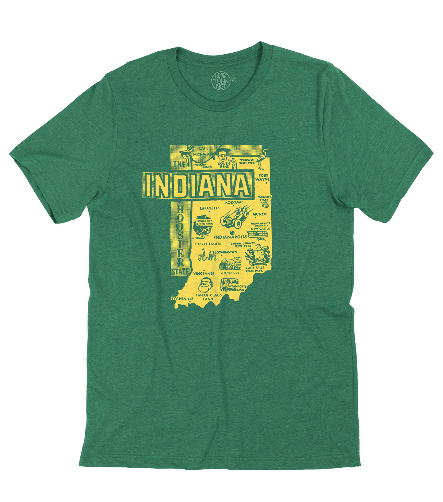 Indiana State Map Shirt - HomeTownRiot