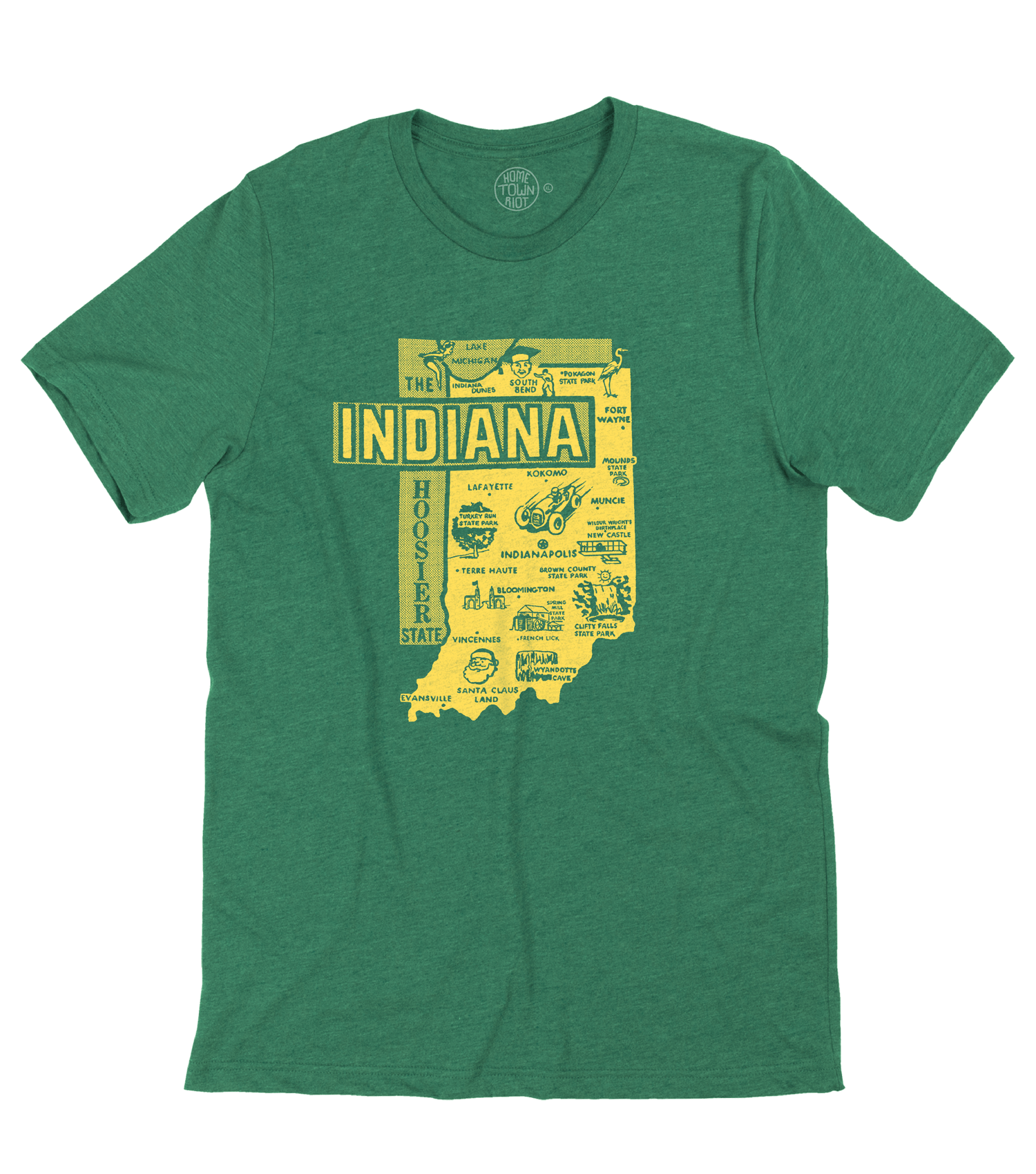 Indiana State Map Shirt - HomeTownRiot